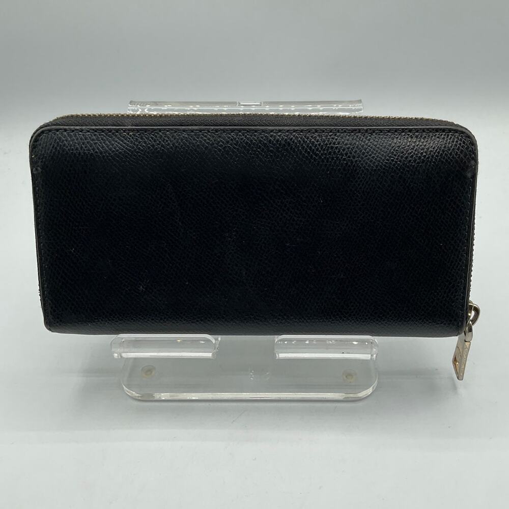 Coach Women's Zip Around Long Fold Wallet, Black- about 8 x 4 x 1 inches - Picture 2 of 6